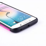 Wholesale Samsung Galaxy S6 Edge Slim Fit Armor Hybrid Case (Hot Pink)
